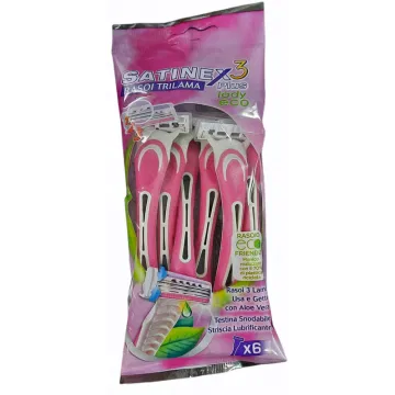 SATINEX RASOIO 3 LAME LADY 6PZ