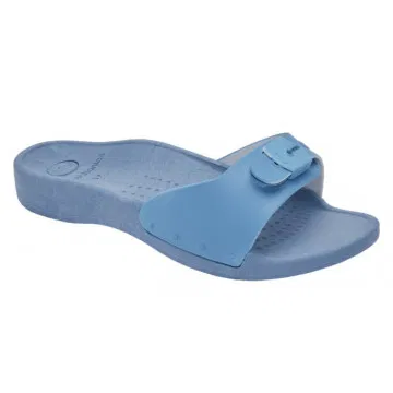 SCHOLL SUN PVC WOMAN PALE BLUE 36 MATERIALE PVC FODERA TOMAIA SFODERATO SOTTOPIEDE MICROTECH SUOLA MICROTECH FITTING F ALTEZZA T
